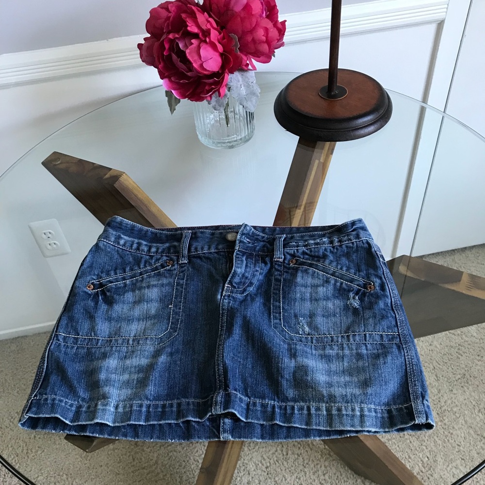 Denim mini skirt